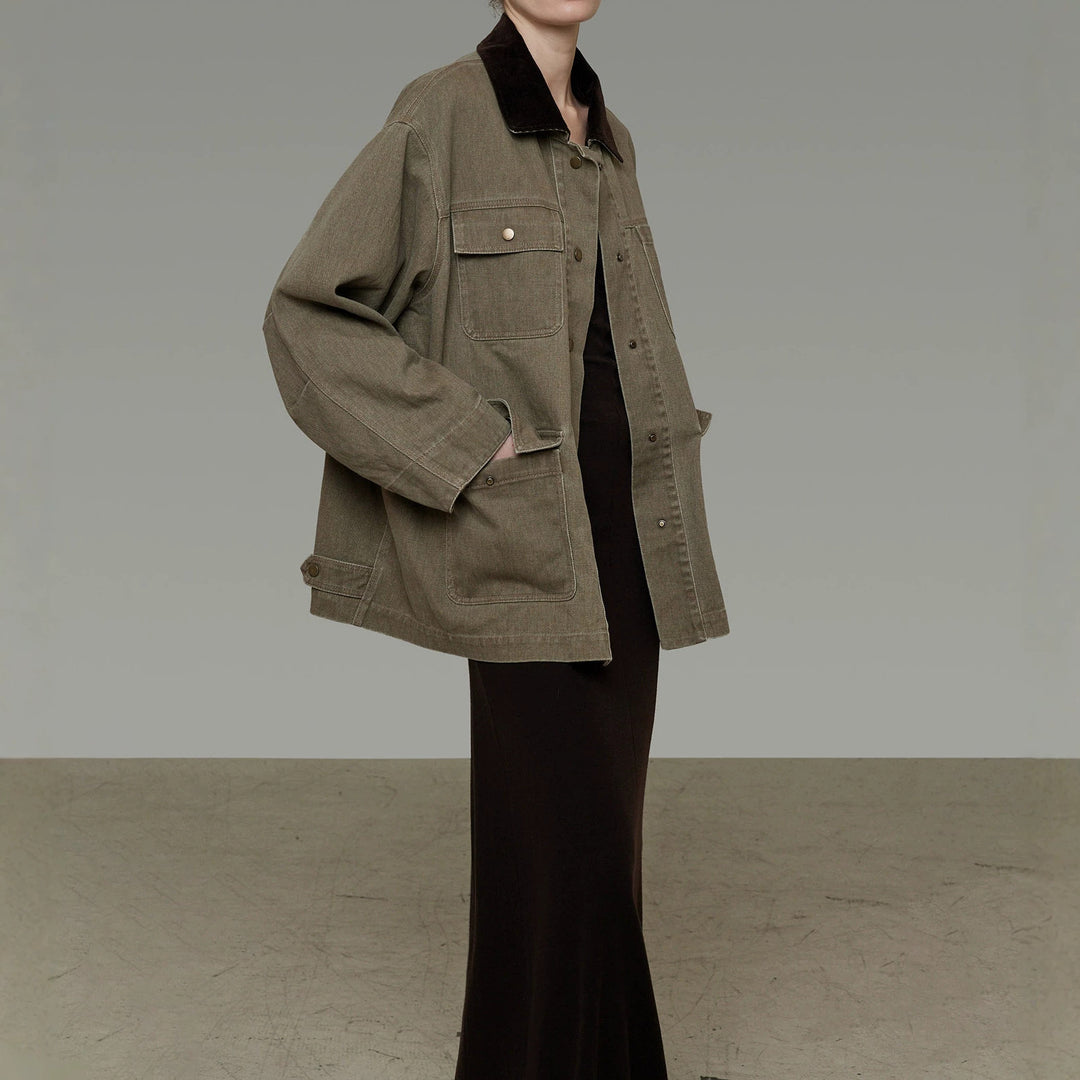 Damen lässige Utility-Jacke Echoarchiv