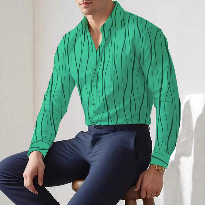 Herren elegante Hemden mit modernen Streifen Echoarchiv