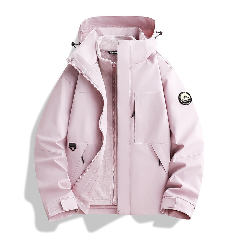 Damen Wasserabweisender Parka mit abnehmbarer Fleece-Innenjacke und Kapuze Echo Archiv