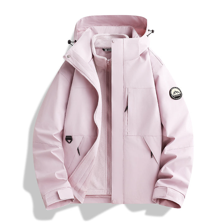 Damen Wasserabweisender Parka mit abnehmbarer Fleece-Innenjacke und Kapuze Echo Archiv