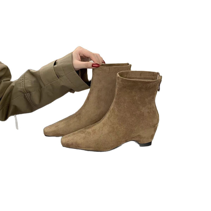 Damen elegante Ankle-Stiefeletten aus Veloursleder Echo Archiv