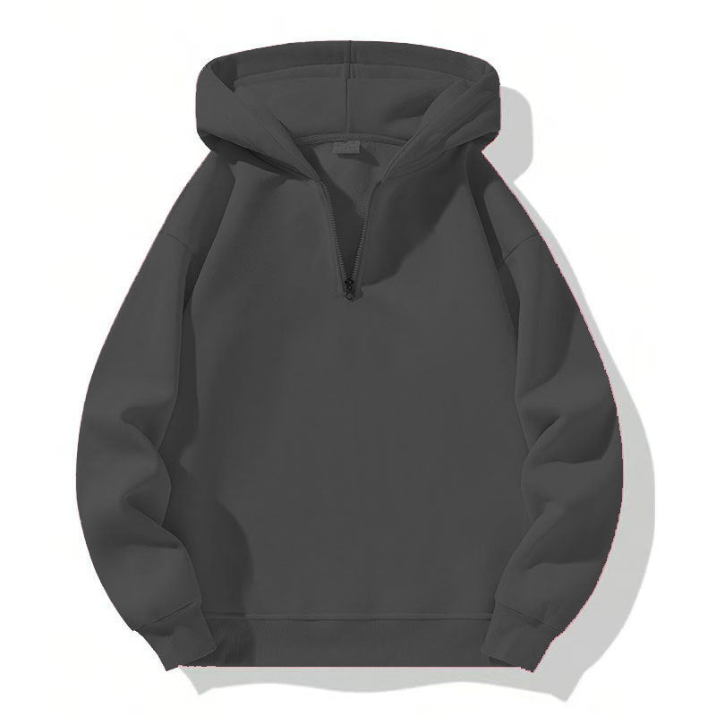Herren sportlicher Kapuzenpullover mit halbem Reißverschluss Echoarchiv