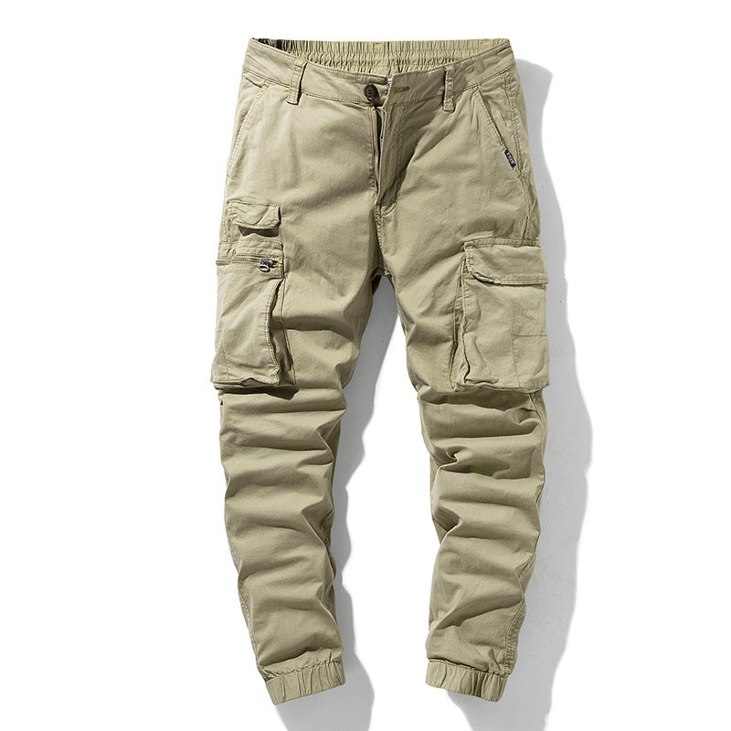 Herren Freizeits-Utility-Cargohose im Joggerstil mit teil-elastischem Bund und multifunktionalen Frontklappen Echo Archiv