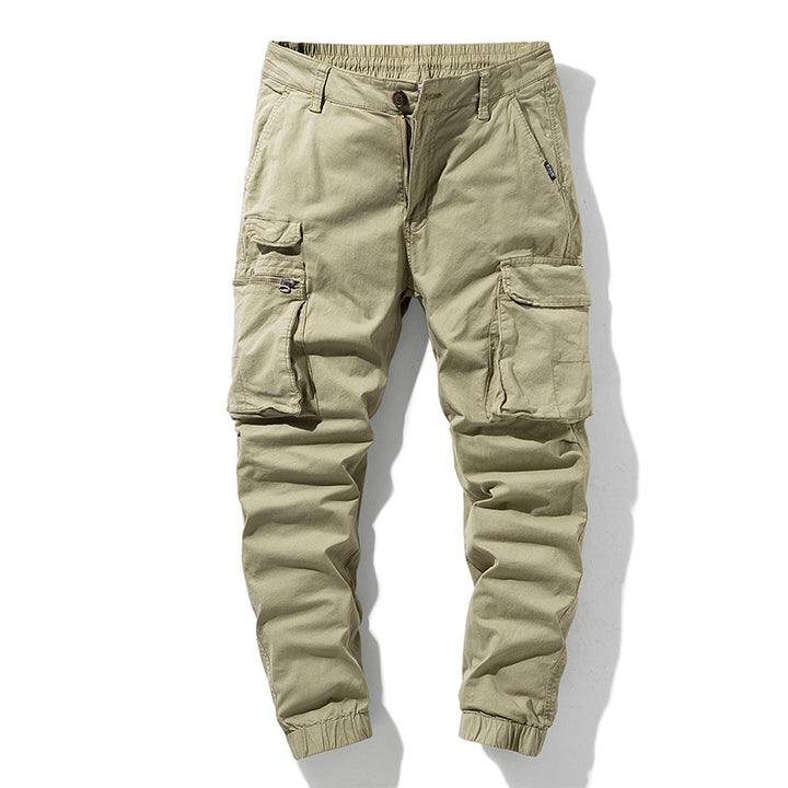 Herren Freizeits-Utility-Cargohose im Joggerstil mit teil-elastischem Bund und multifunktionalen Frontklappen Echo Archiv