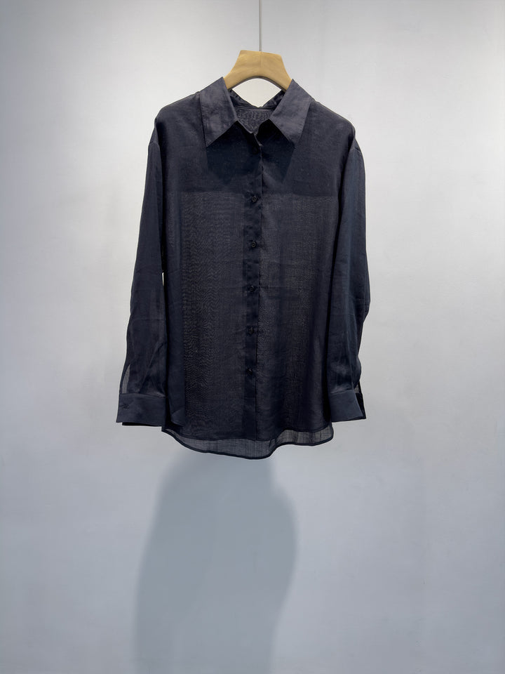 Damen Leichte Freizeit Button-Up Shirt Echoarchiv