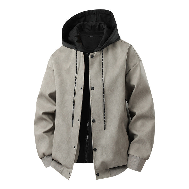 Herren modische Übergangsjacke mit abnehmbarer Kapuze und sportlichen Akzenten Echoarchiv
