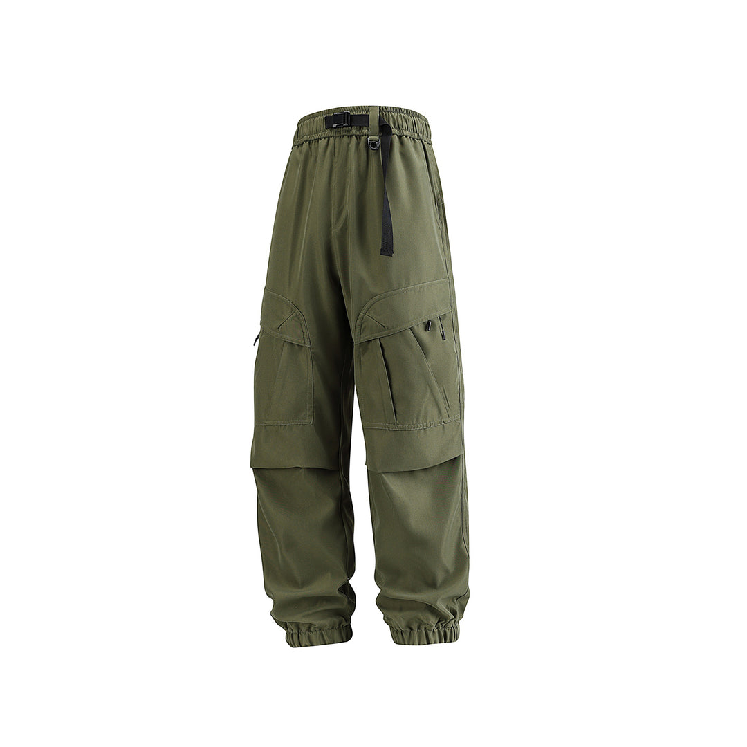 Herren Weite technische Cargo-Joggerhose mit elastischem Tunnelzugbund und Mehrfachtaschen Echo Archiv