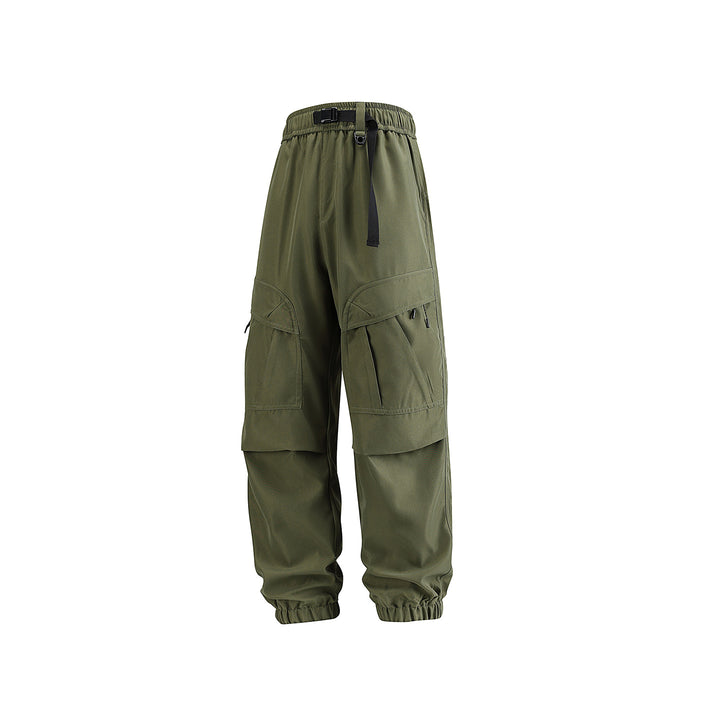 Herren Weite technische Cargo-Joggerhose mit elastischem Tunnelzugbund und Mehrfachtaschen Echo Archiv
