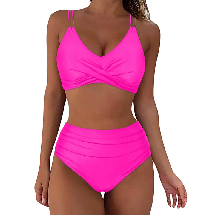 Damen Hochgeschnittenes Bikini-Set mit elegantem Wickeldesign Echo Archiv