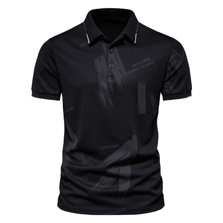 Herren modisches Poloshirt mit grafischen Akzenten und atmungsaktiven Eigenschaften Echoarchiv