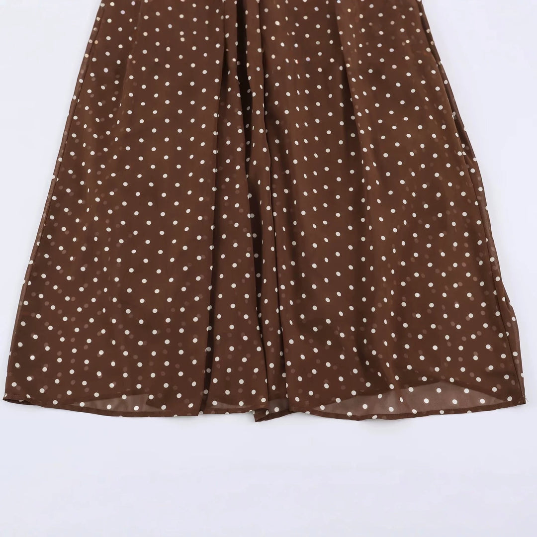 Damen Luftiges Chiffon-Midikleid mit tiefem V-Ausschnitt, geraffter Smock-Taille und Volantstufen Echo Archiv