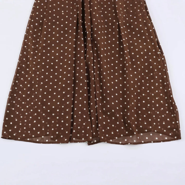 Damen Luftiges Chiffon-Midikleid mit tiefem V-Ausschnitt, geraffter Smock-Taille und Volantstufen Echo Archiv