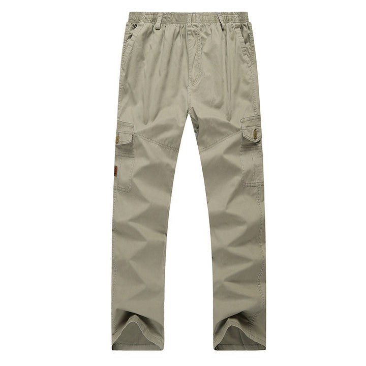 Herren Cargo-Hose mit elastischem Bund, geradem Bein und Mehrfach-Taschen – Bravaro