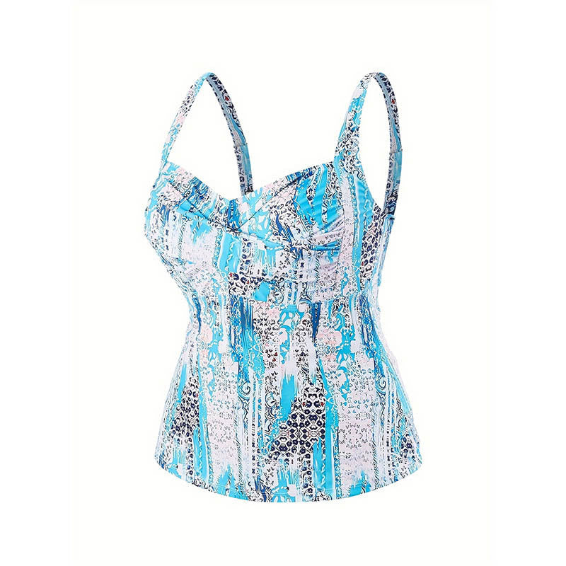 Damen Tankini mit schmeichelnder Raffung und modernen Muster Echo Archiv