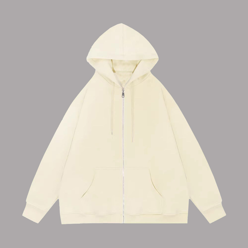 Unisex nan lässige Kapuzenjacke mit robustem Metall-Reißverschluss doppellagiger Kapuze und tiefen Känguru-Eingrifftaschen Echo Archiv