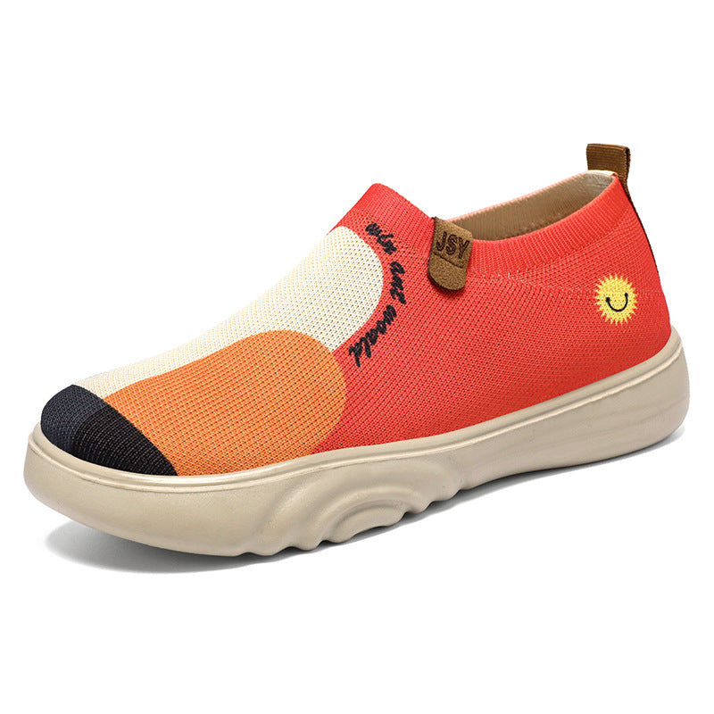 Damen Leichte und elastische Slip-On Sneaker mit kreativen Details Echo Archiv