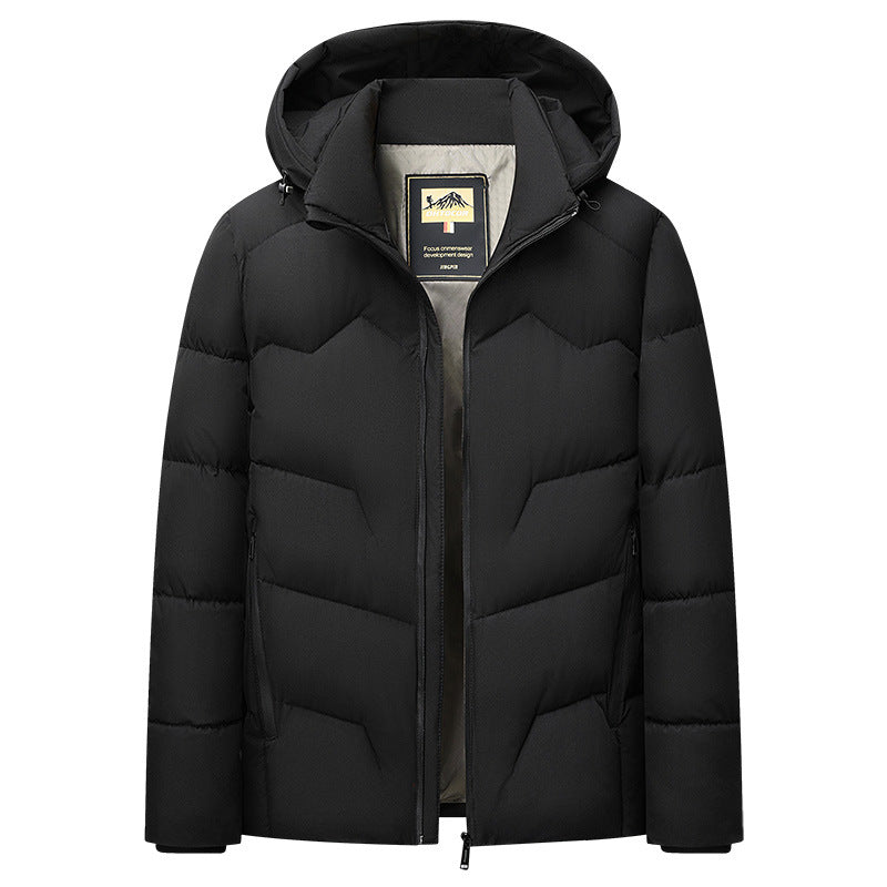 Herren Wattierte Kapuzen‑Thermojacke mit winddichter Außenhülle & Reißverschlusstaschen Echoarchiv