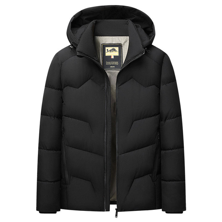 Herren Wattierte Kapuzen‑Thermojacke mit winddichter Außenhülle & Reißverschlusstaschen Echoarchiv