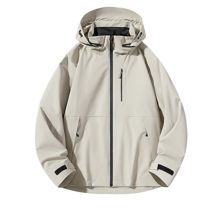 Herren Zweilagige wasserdichte Outdoorjacke mit Kapuze, Verschweißten Reißverschlüssen und Kontrastpaneelen Echo Archiv