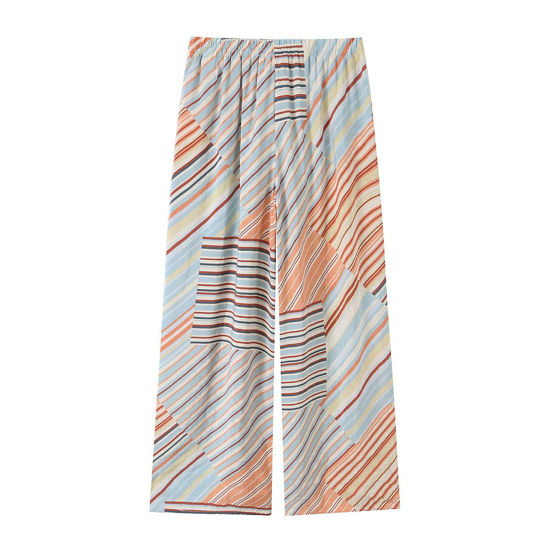 Damen Weite Leinenhose mit Tunnelzug und aufgesetzten Taschen Echo Archiv