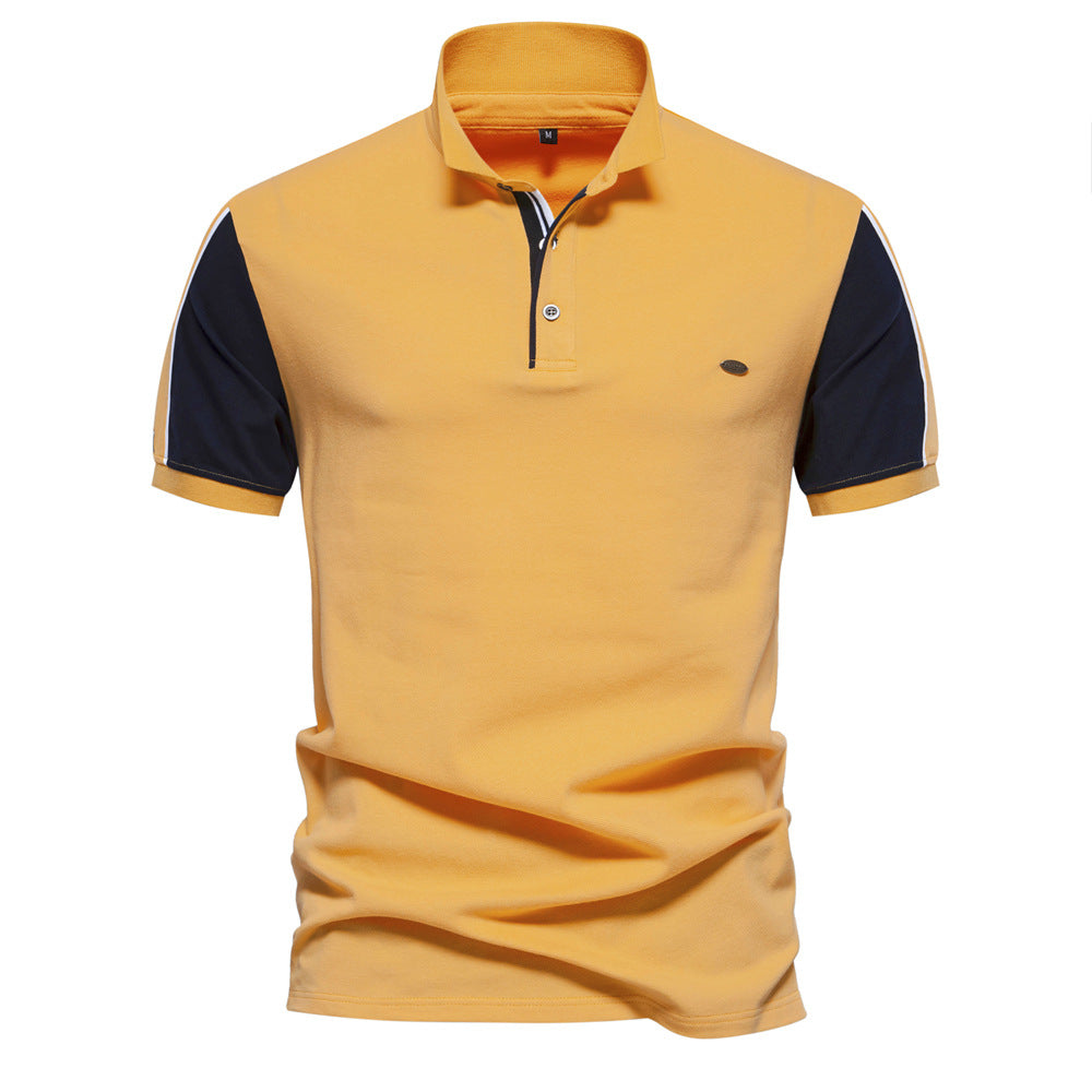 Herren Polohemd mit kontrastierenden Ärmeln Echoarchiv