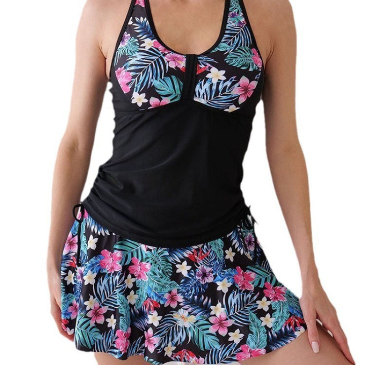 Damen Tankini mit floralem Oberteil und elegantem Rock Echo Archiv