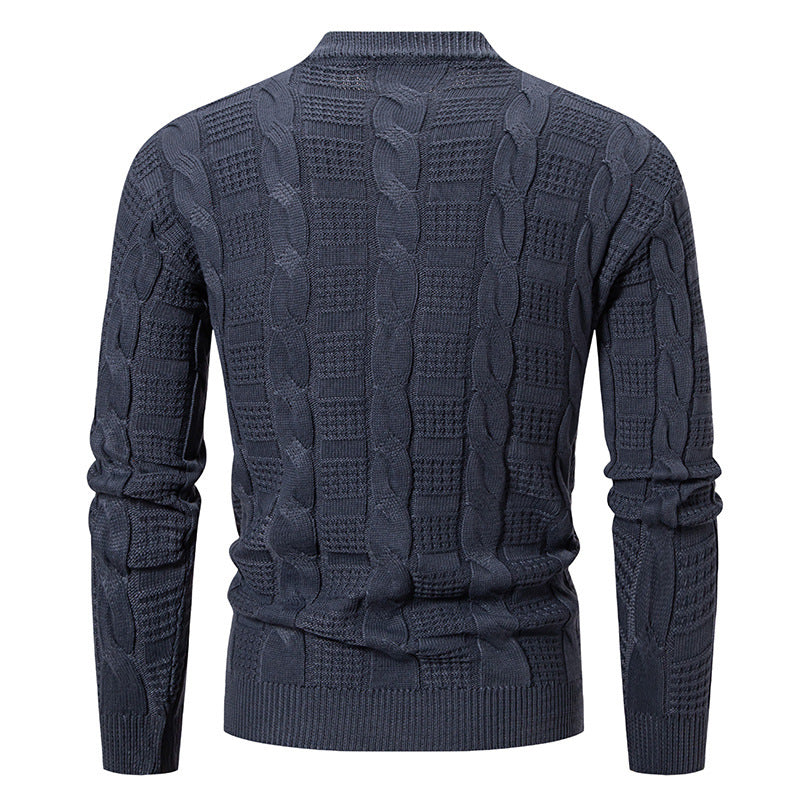Herren Steppstrickpullover mit hohem Kragen Echoarchiv