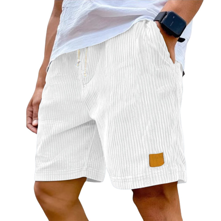 Herren nan Feincord-Shorts mit elastischem Tunnelzugbund, Kordelzug und tiefen Eingrifftaschen Echo Archiv