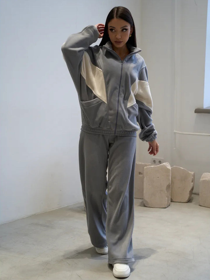Damen Sportliches Fleece Freizeit-Set Echo Archiv