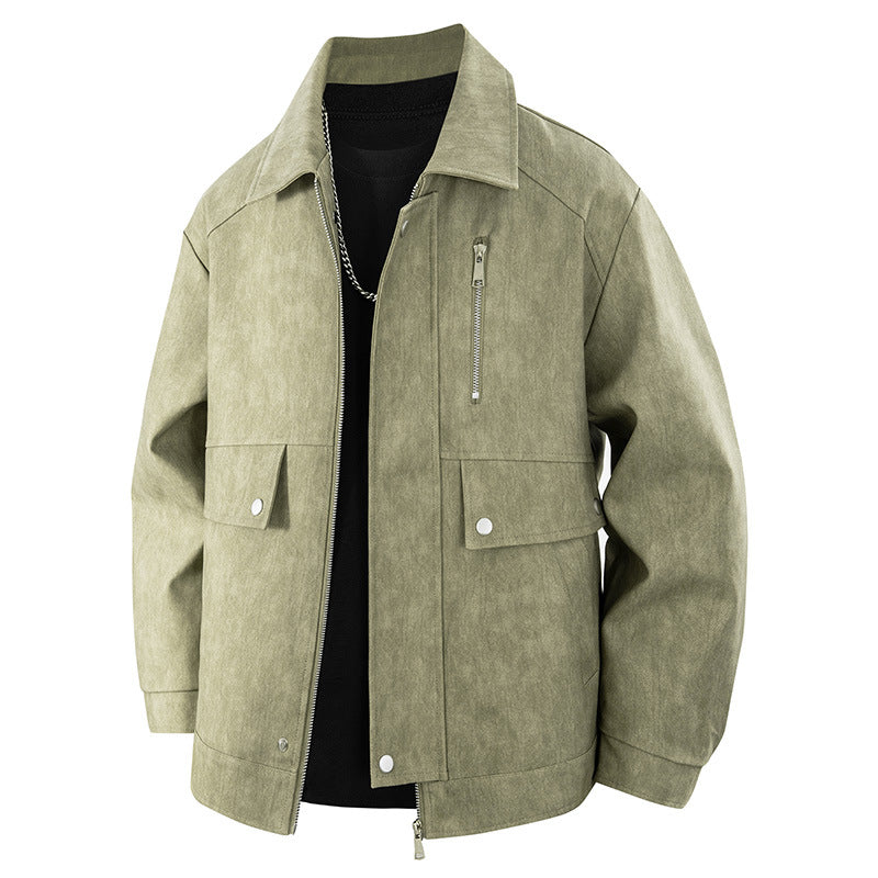 Herren modische Utility-Jacke mit praktischen Reißverschlusstaschen Echoarchiv
