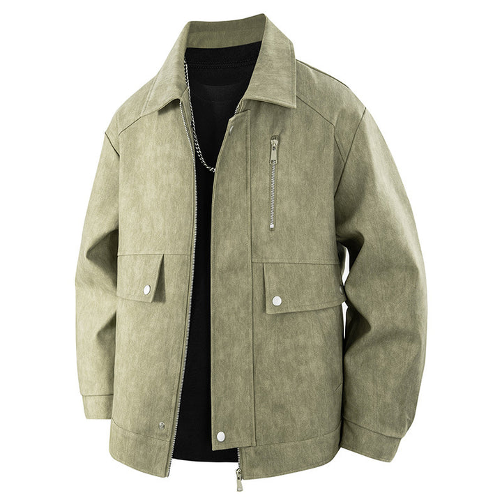 Herren modische Utility-Jacke mit praktischen Reißverschlusstaschen Echoarchiv