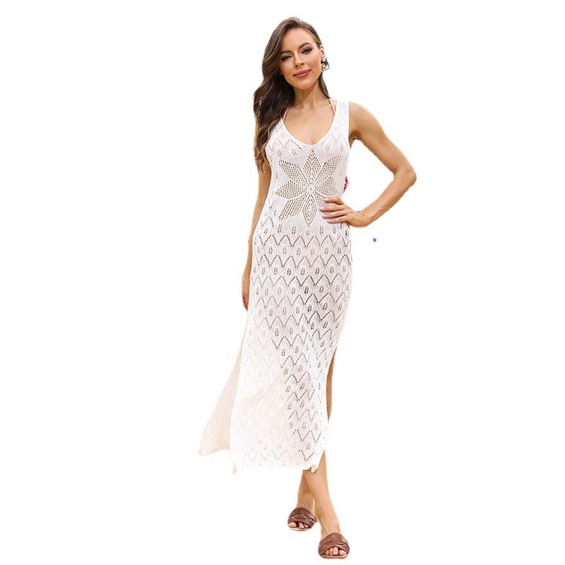 Damen elegantes Häkelkleid mit tiefem Ausschnitt Echo Archiv