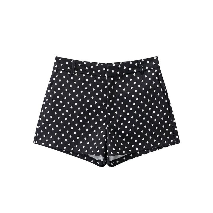 Damen nan weite High-Waist Schlaghose mit Punkteprint und elastischem Bund Echo Archiv