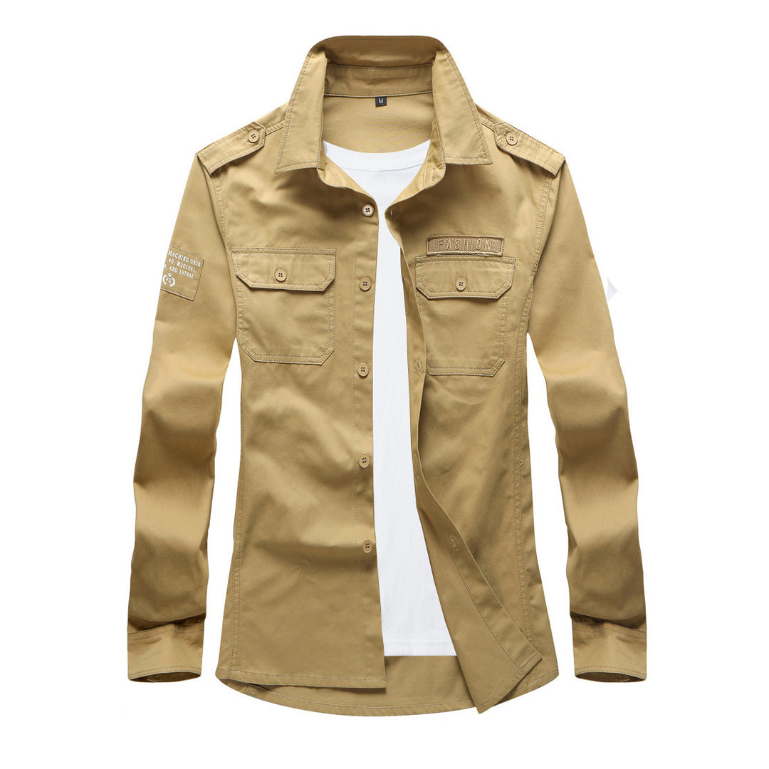 Herren Modische Hemdjacke mit praktischen Taschen Echo Archiv