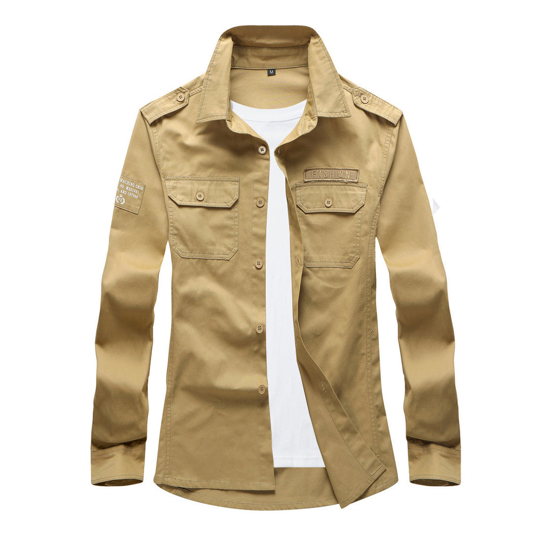 Herren Modische Hemdjacke mit praktischen Taschen Echo Archiv