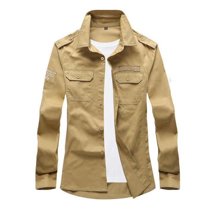 Herren Modische Hemdjacke mit praktischen Taschen Echo Archiv
