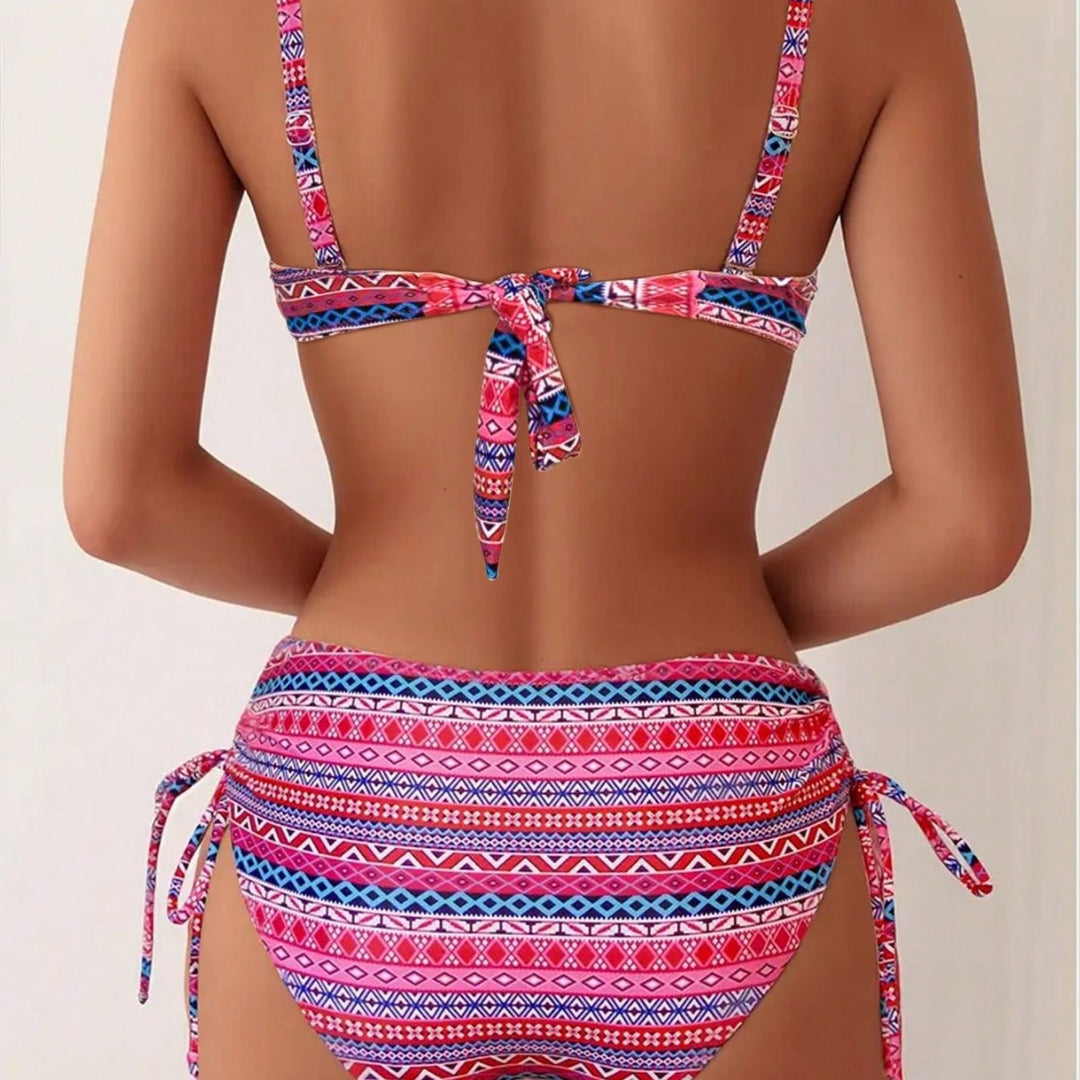Damen Bikini-Set mit gepolstertem Oberteil und verstellbaren Seitenbändern Echo Archiv