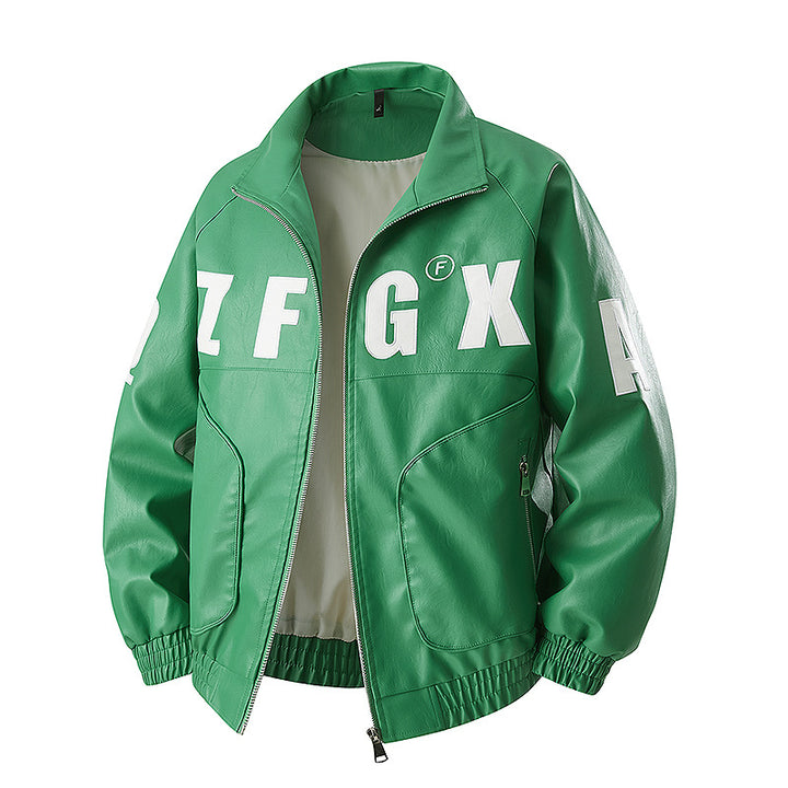 Herren Oversize Bomberjacke im Sportlichen Look mit großen Letter-Applikationen Echoarchiv