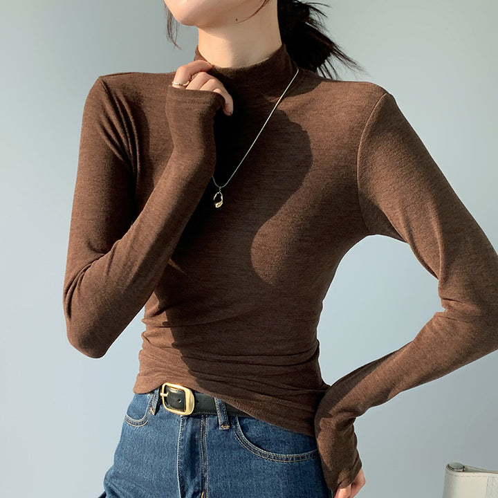 Damen Elegant und Bequem Langarmshirt mit Stehkragen Echo Archiv