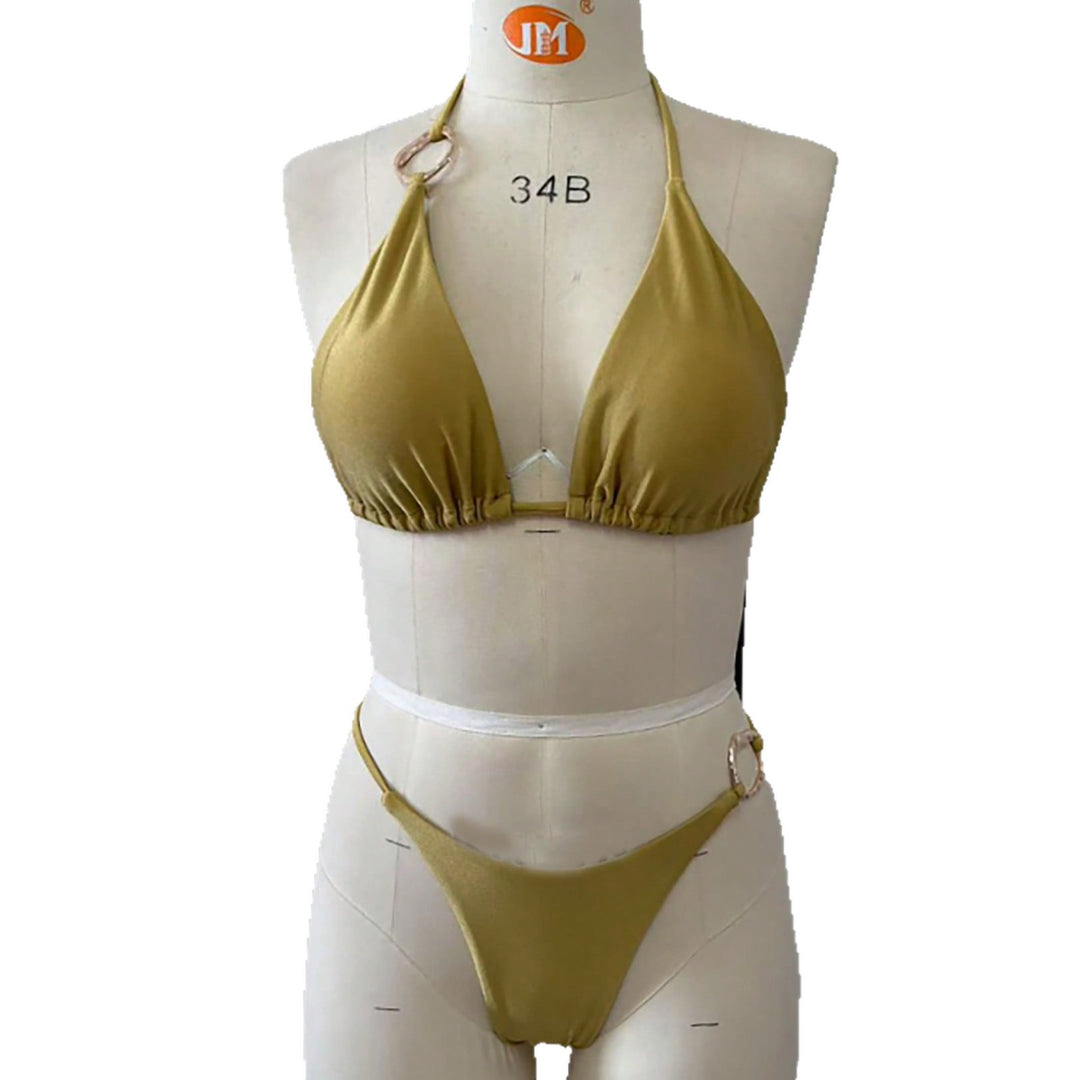 Damen Triangel-Bikini-Set mit modischen Metallringen Echo Archiv