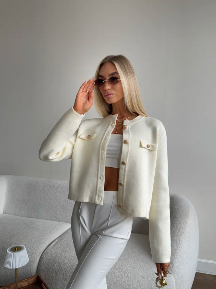 Damen Modische Kurze Strickjacke Echo Archiv