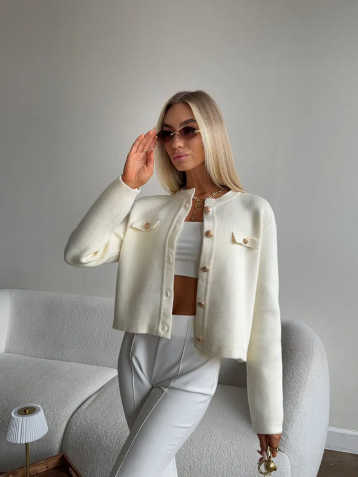 Damen Modische Kurze Strickjacke Echo Archiv