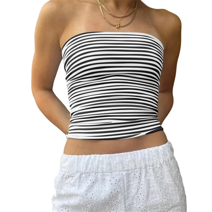 Damen Bustier-Oberteil mit feinen Streifen Echo Archiv