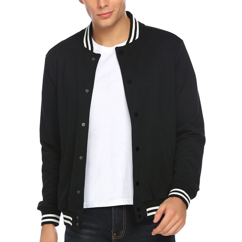 Herren Sportjacke mit kontrastierenden Bündchen und modernen Druckknöpfen Echoarchiv