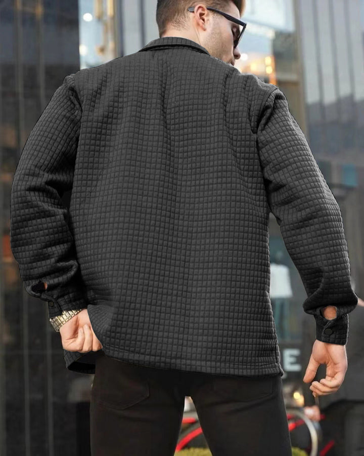 Herren strukturierte Overshirt Jacke Echoarchiv