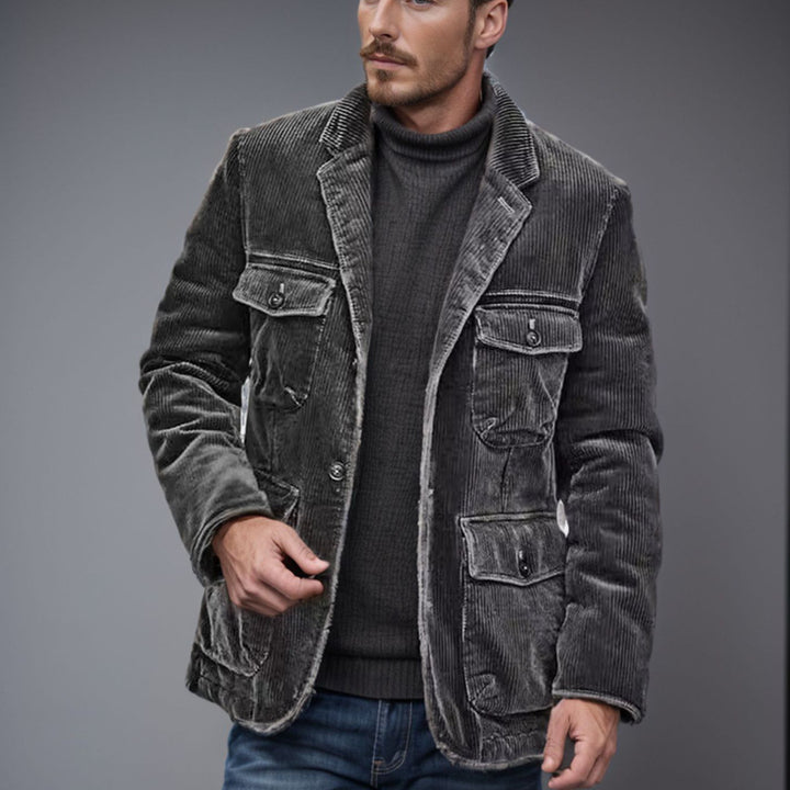 Herren modischer Cordblazer mit aufgesetzten Taschen Echoarchiv