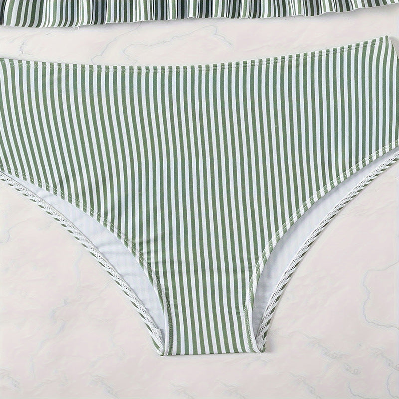 Damen Crop-Top Bikini-Set mit Rüschendetails Echo Archiv