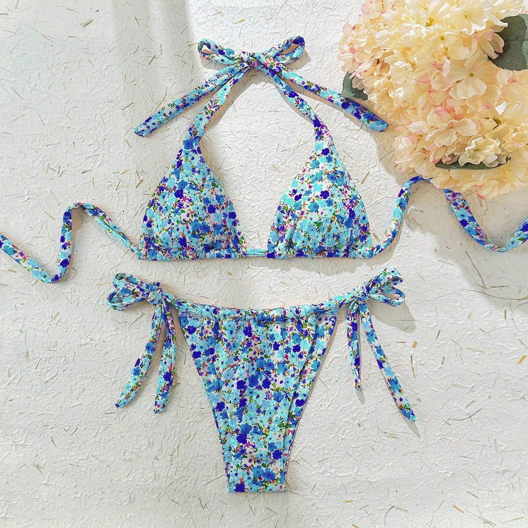 Damen Triangel-Bikini mit verspieltem Blumendesign Echo Archiv