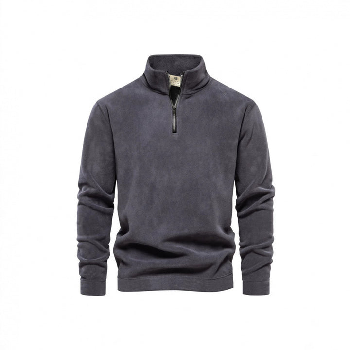 Herren Fleece-Pullover mit Stehkragen Echoarchiv