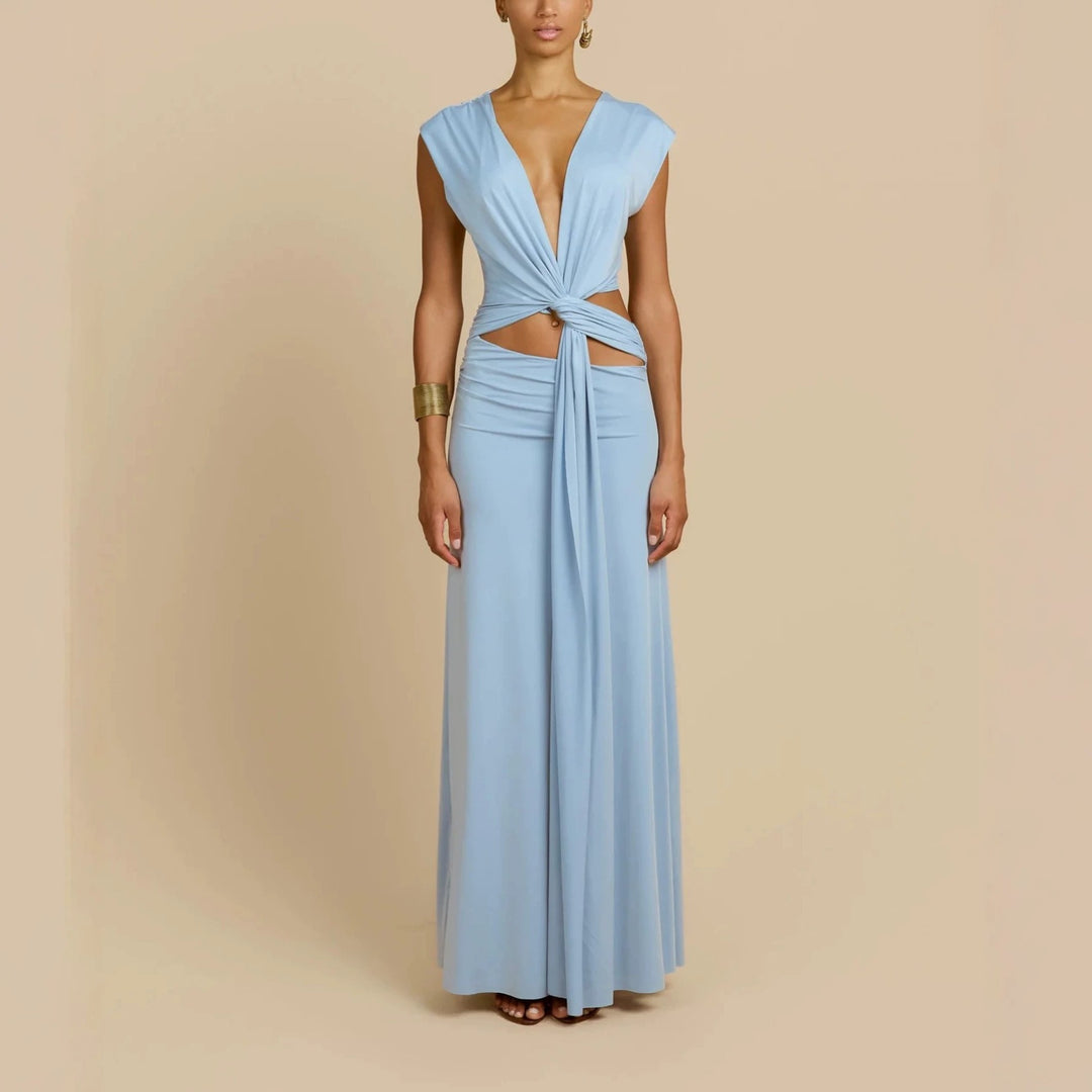 Damen Maxikleid mit raffiniertem Wickeldetail Echo Archiv